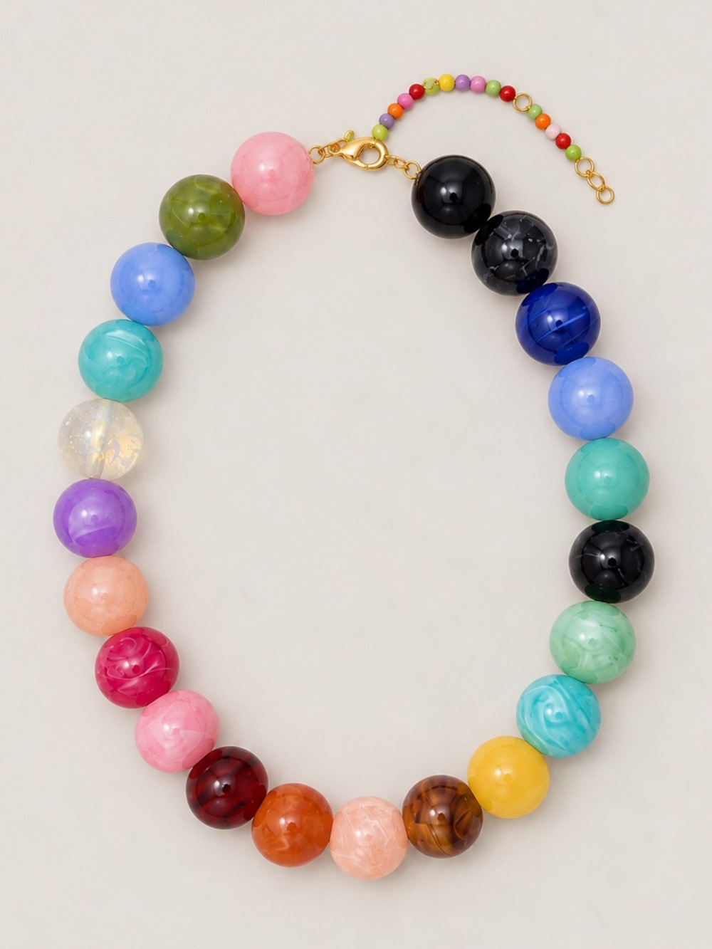 New! Colorful Mixed Beaded Dopamine Necklace NWOT